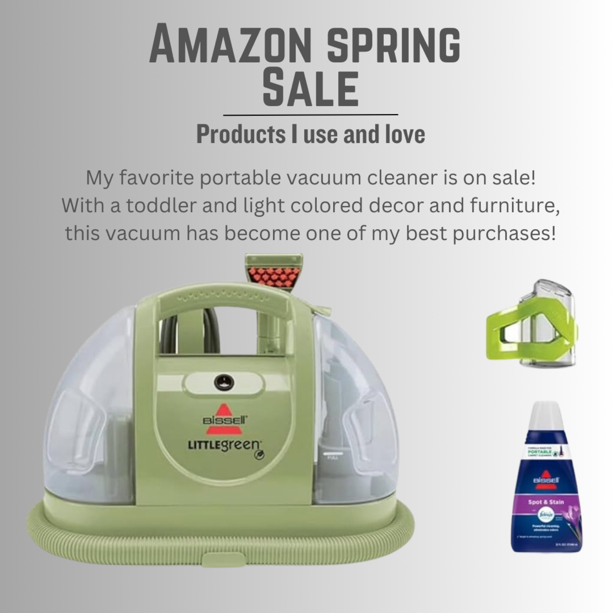 My favorite vacuum cleaner! Portable and easy to use! Works great on tough stains on my rugs, carpet, light colored sofa & chairs, upholstered furniture and patio furniture.  Great if you have pets or a toddler! Easily one of my best purchases? 

#LTKfamily #LTKfindsunder100 #LTKsalealert