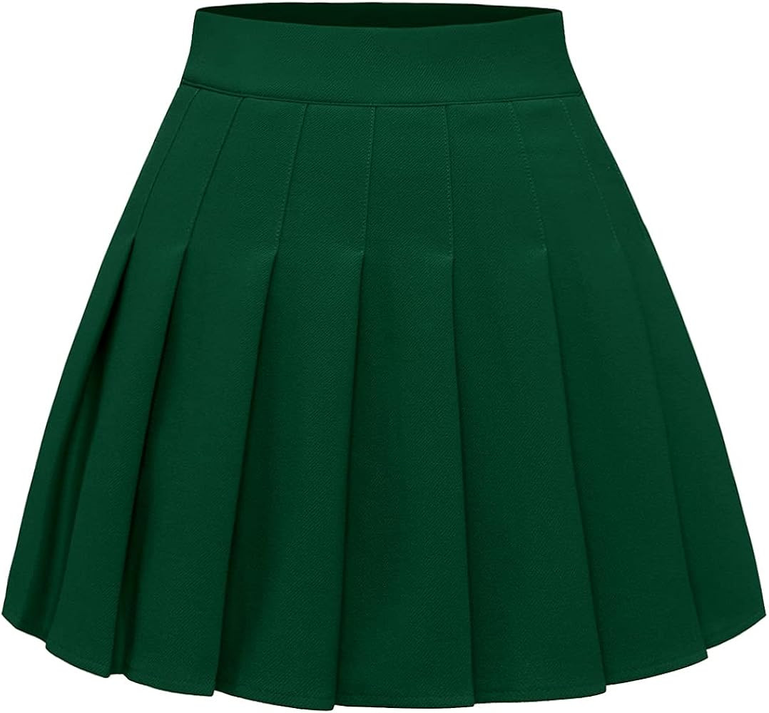 Women’s Pleated Skirt Mini Skater Basic Skirt School Cheerleader | Amazon (US)