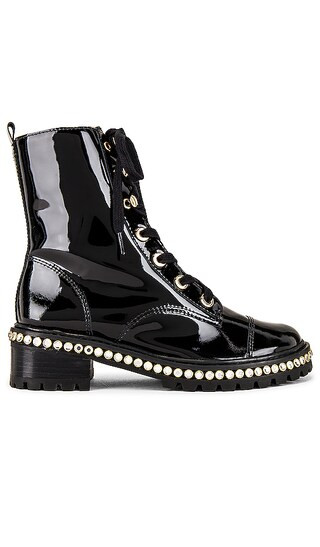 S-Andorra Lace Up Boot in Verniz Black & Cristal & Niquel | Revolve Clothing (Global)
