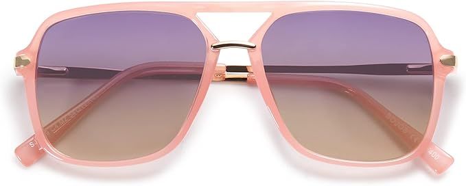 SOJOS Sunglasses for Women & Men, Square, Retro, Polarized Lens, Trendy Aviator, 90s Shades | Amazon (US)