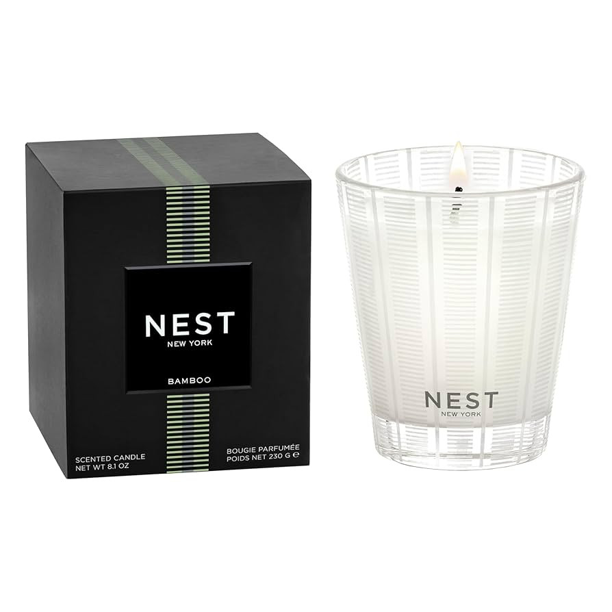 NEST New York Scented Classic Candle, Bamboo - 8.1 oz - Up to 60-Hour Burn Time - Reusable Glass ... | Amazon (US)