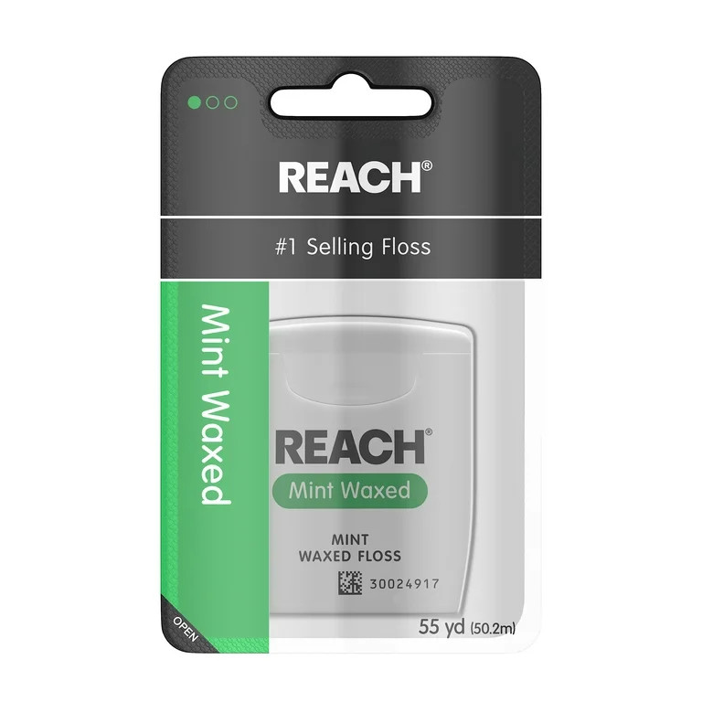 REACH Mint Waxed Floss 55 Yards | Walmart (US)