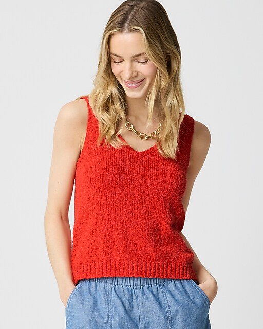 V-neck beach sweater-tank | J.Crew Factory