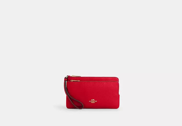 Coach Outlet Double Zip Wallet - Red | Coach Outlet US