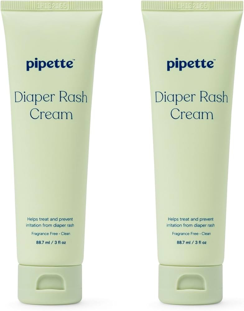 Pipette Diaper Rash Cream - Relieve & Prevent Diaper Rash with Non-Nano Zinc Oxide, Fragrance-Fre... | Amazon (US)