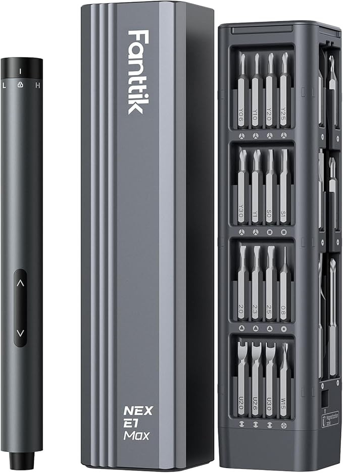 Fanttik E1 Max 3.7V Electric Screwdriver, Mini Precision Screwdriver Set, 50 Magnetic Bits, Magne... | Amazon (US)