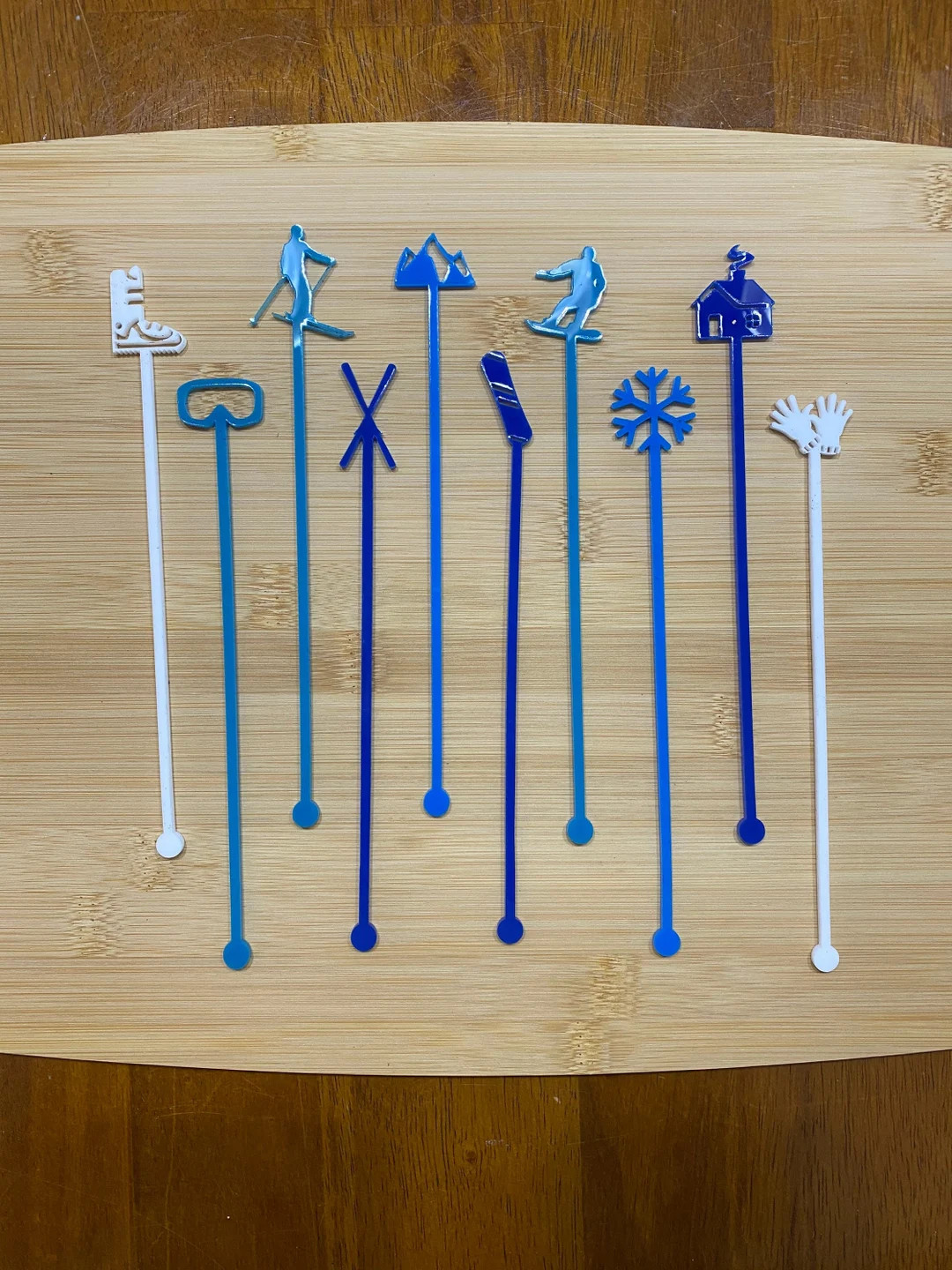 Ski Themed Swizzle Stick Set - Etsy | Etsy (US)