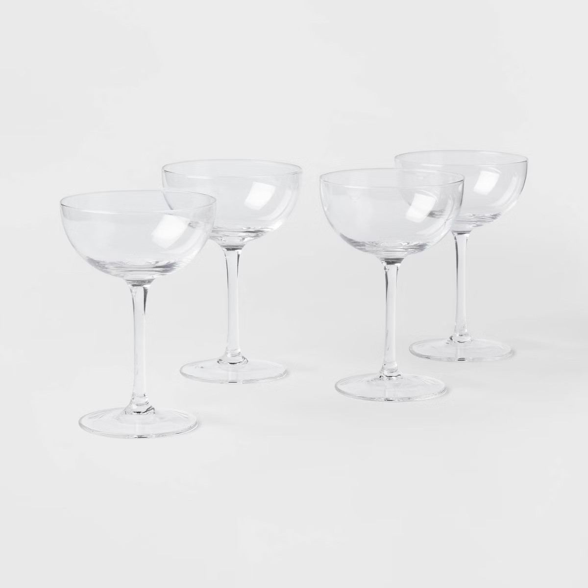 6oz 4pk Glass Entertaining Cocktail Coupe Glasses - Threshold™: Lead-Free, Dishwasher-Safe, Tra... | Target