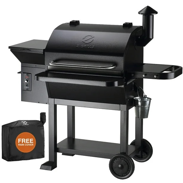 Z GRILLS ZPG-10002B 1060 sq. in. Wood Pellet Grill and Smoker 8-in-1 BBQ Black | Walmart (US)