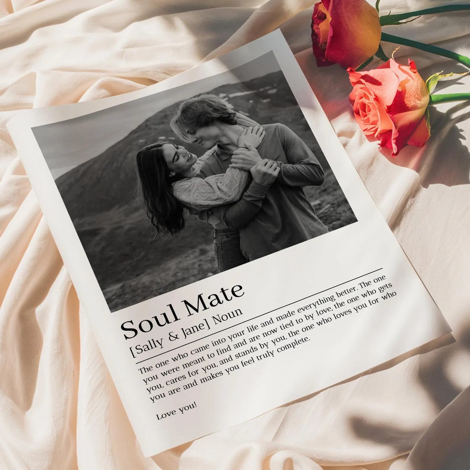 Personalized Valentines Day Gift for Him, Couple Definition Print, Couple Photo Poster Wall Art, ... | Etsy (US)