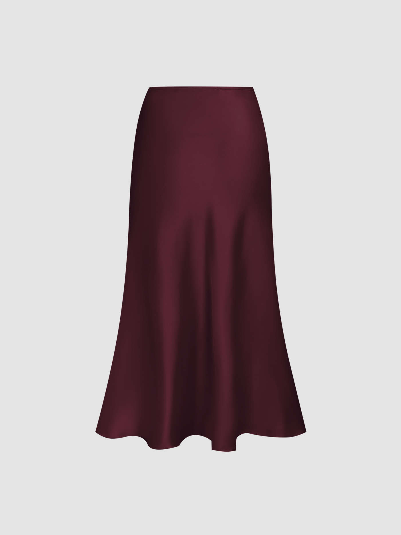 Satin Solid Ruffle Maxi Skirt | Cider