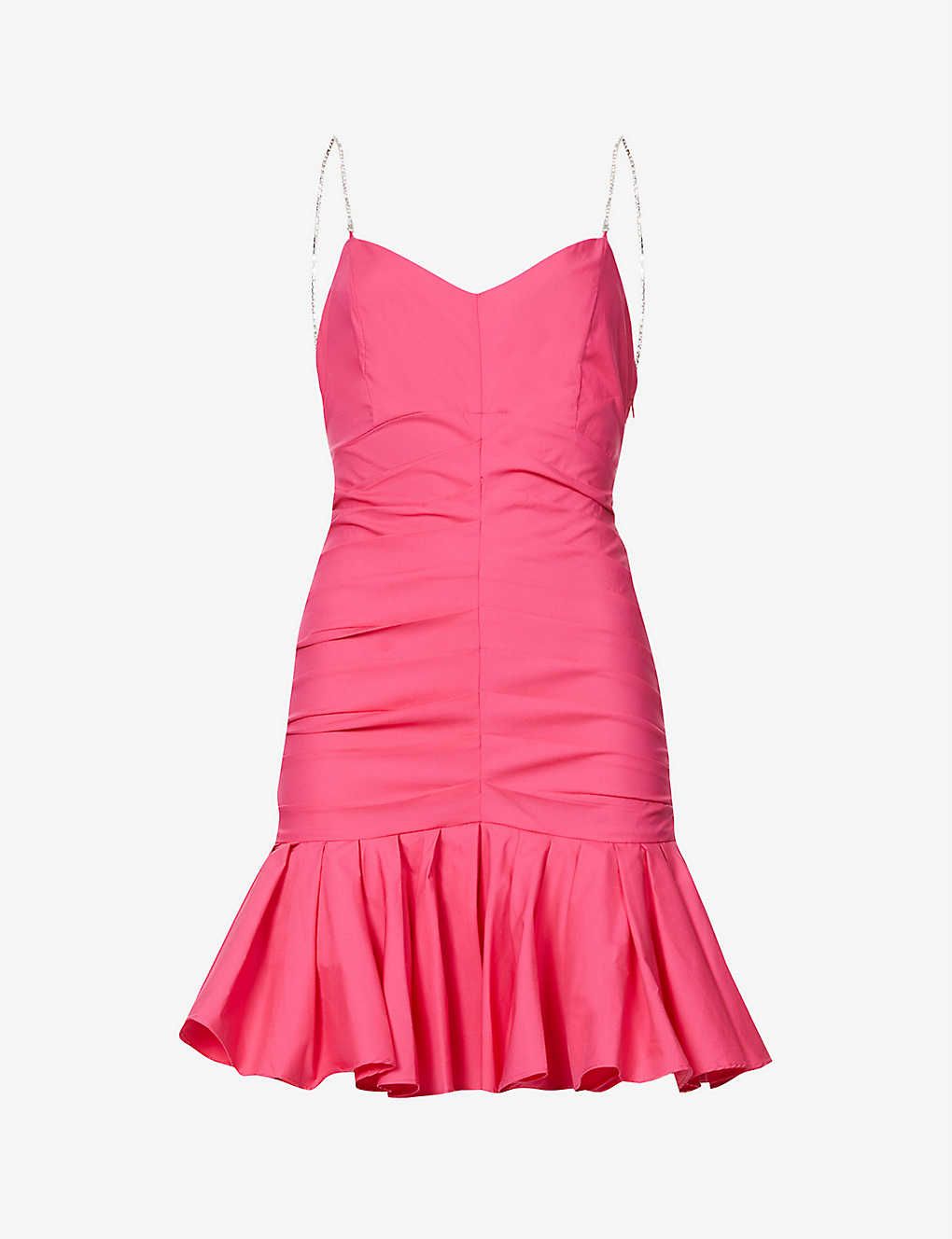 Rosa pleated cotton-blend mini dress | Selfridges