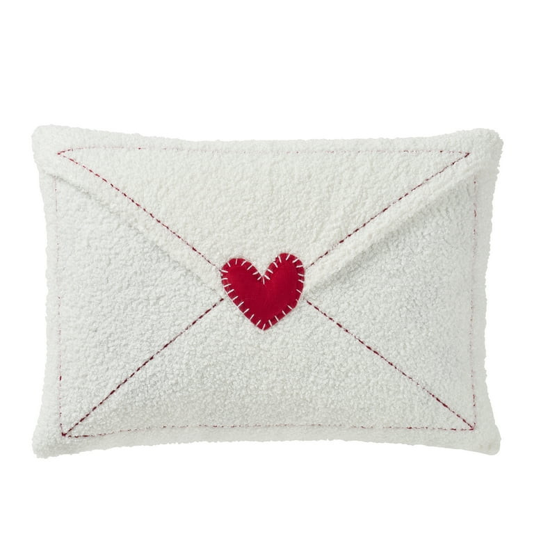 My Texas House 14" x 20" Love Letter White Sherpa Decorative Pillow Cover | Walmart (US)