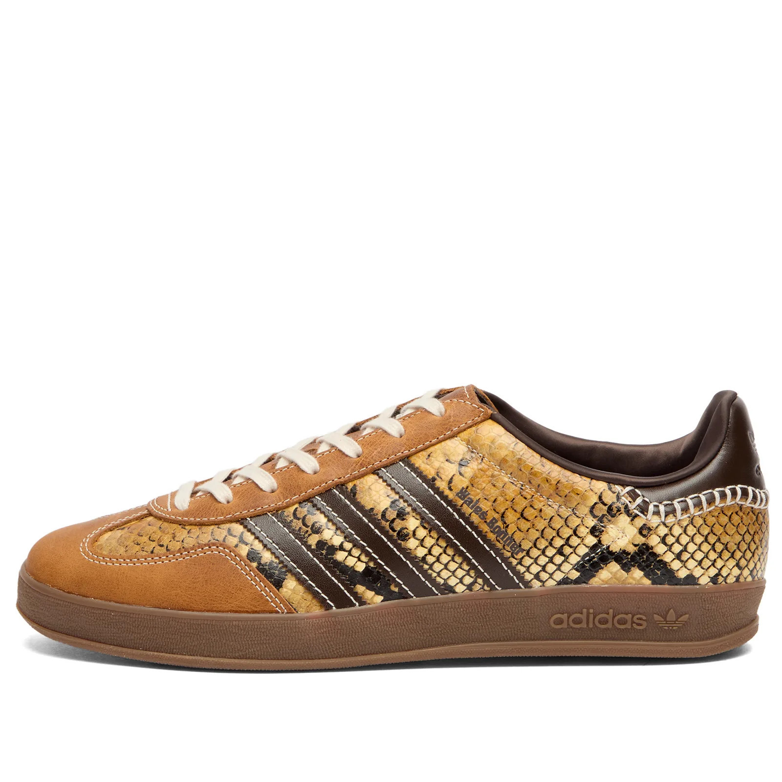 Adidas x Wales Bonner Gazelle Snake Sneaker in Dust Rust/Wonder White/Collegiate Burgundy, Size UK 9 | END. Clothing