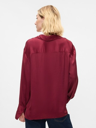 Satin Relaxed Shirt | Gap (CA)