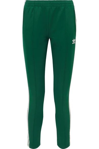 adidas Originals - Superstar Striped Satin-jersey Track Pants - Green | NET-A-PORTER (UK & EU)
