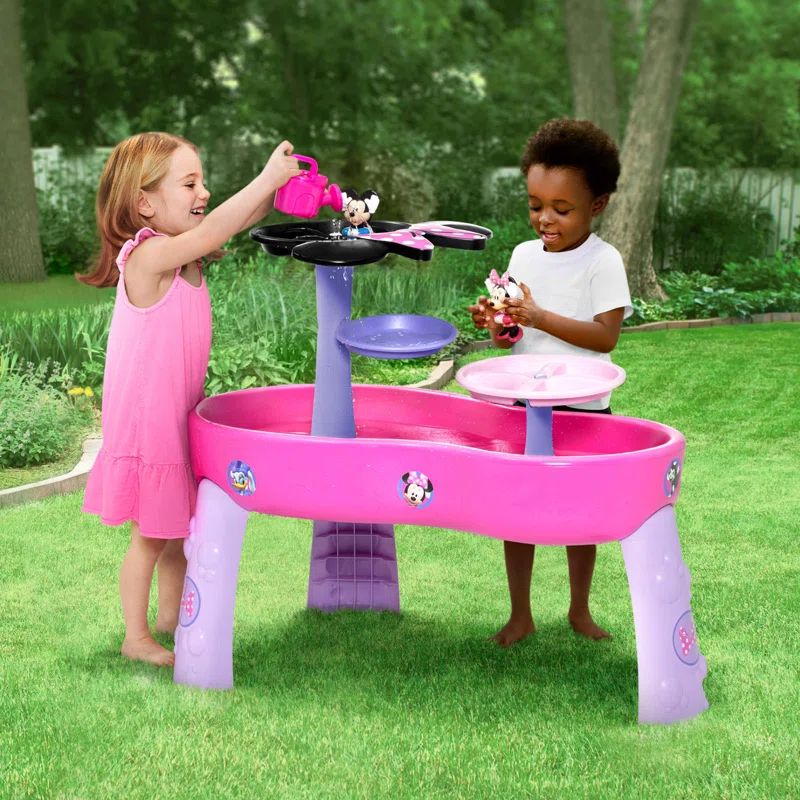 Disney Minnie Mouse Water Table By Delta Children | 3-Tier Water Play Table With 11-Piece Toy Set... | Wayfair North America