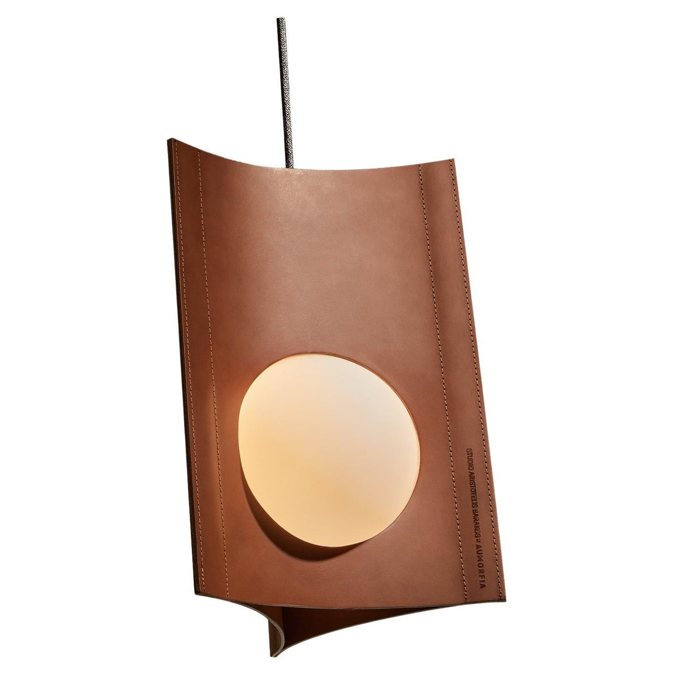 Hecate – Leather Pendant Lamp by Studio Aristotelis Barakos X Aumorfia | 1stDibs