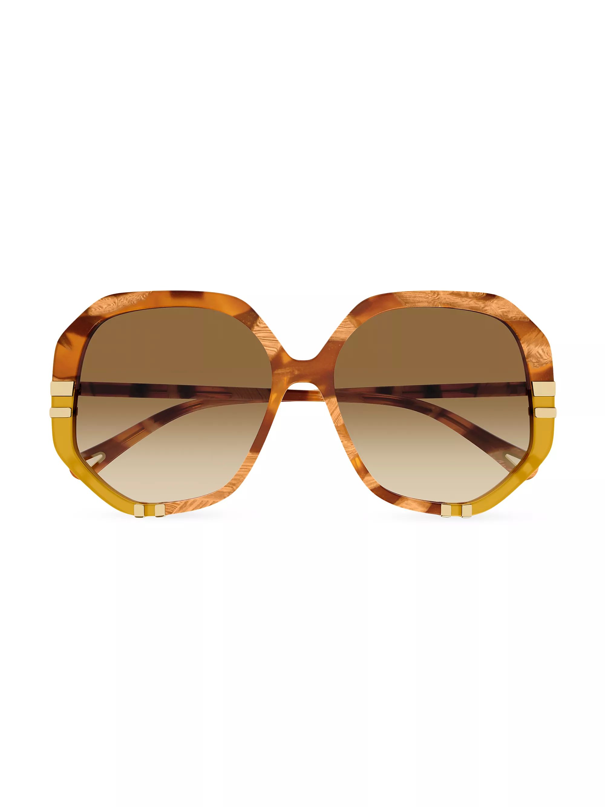 SunglassesRound & OvalChloéWest 55MM Acetate Geometric Sunglasses$445 | Saks Fifth Avenue