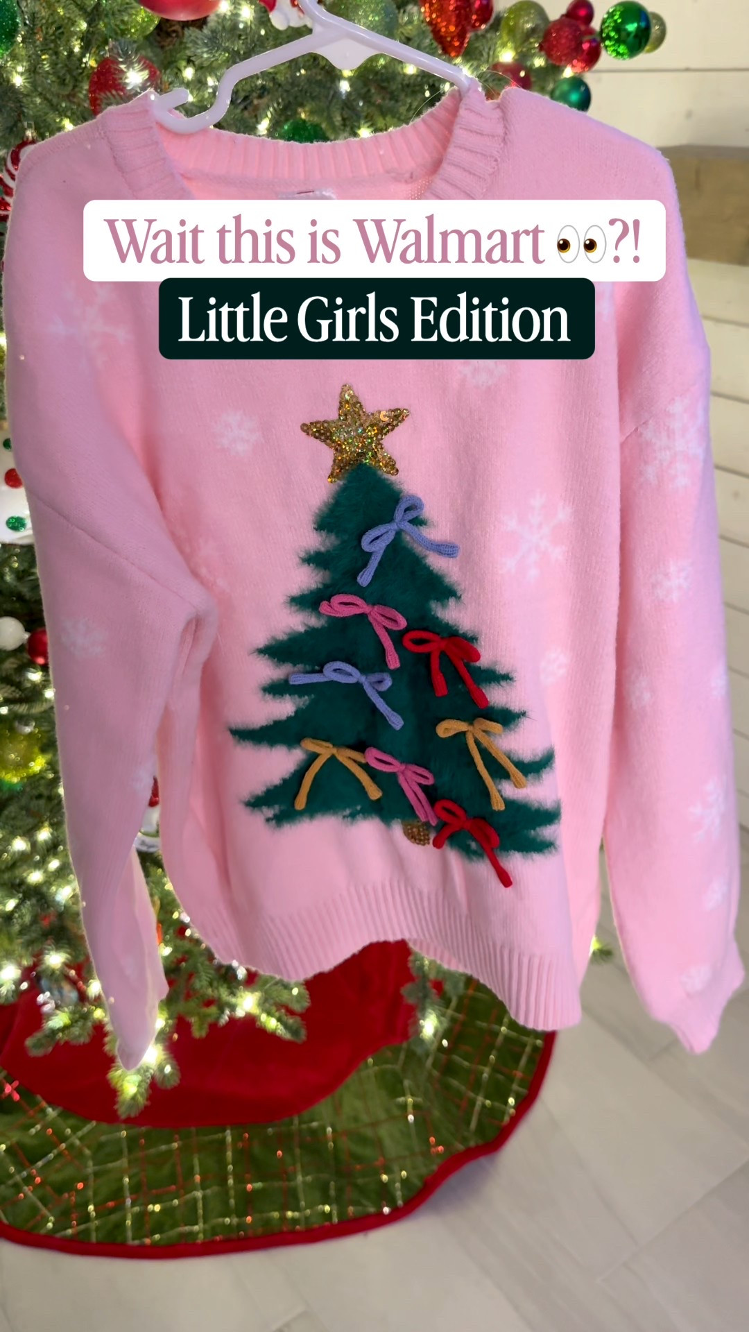 How festive and cute is this pink bow Christmas tree sweater for little girls!!! Walmart is crushing the holiday outfits and these pieces are so perfect to mix and match for all of the Christmas activities!  Little girls holiday outfit, holiday sweater , Walmart girls outfits, dressy girls outfits, holiday outfits for girls, Christmas sweater girls, Walmart Christmas , girls Christmas outfit 

#LTKHoliday #LTKKids #LTKSeasonal