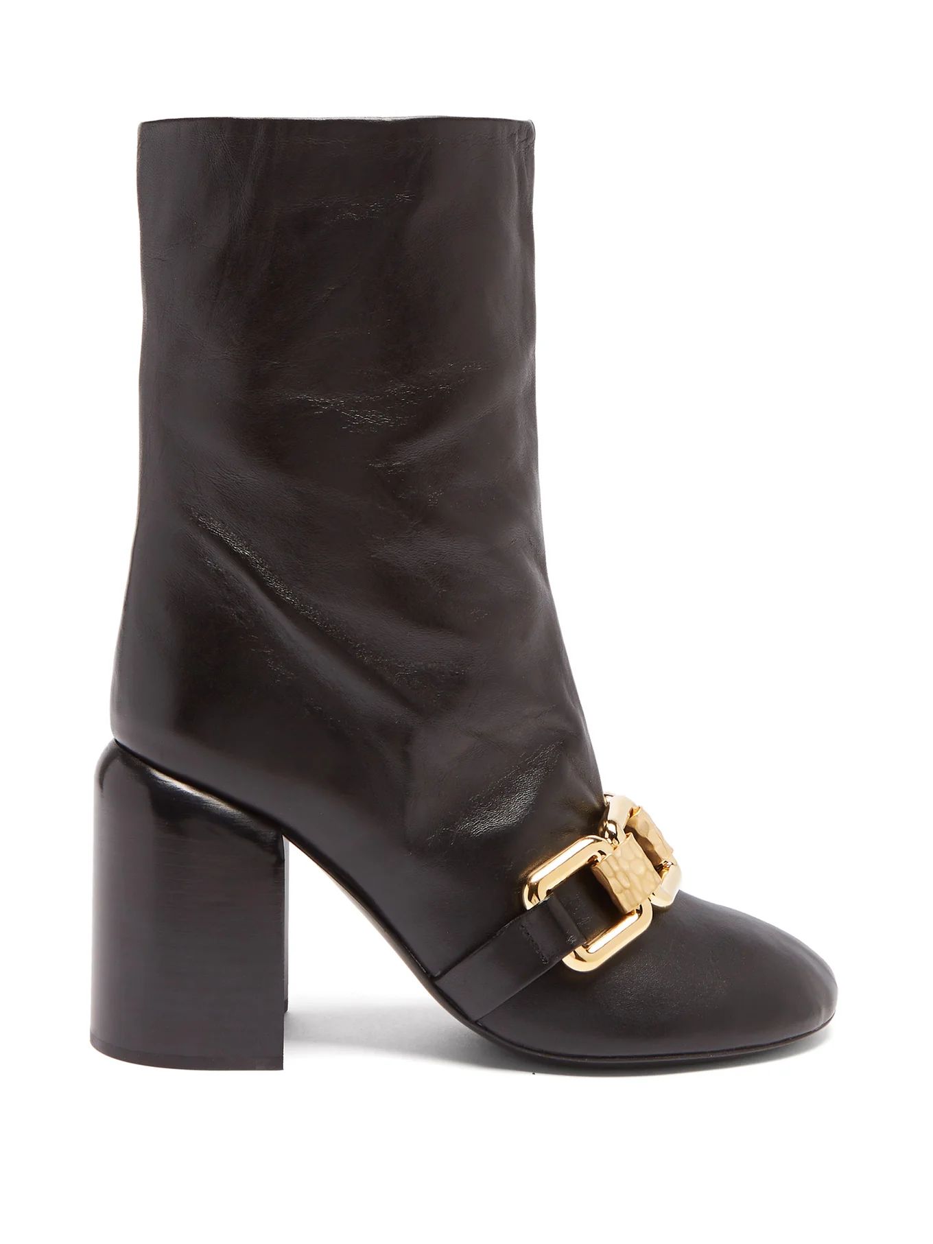 Chain-embellished leather boots | Jil Sander | Matches (UK)