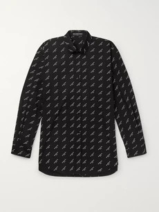Balenciaga - Button-Down Collar Printed Cotton-Twill Shirt | Mr Porter US