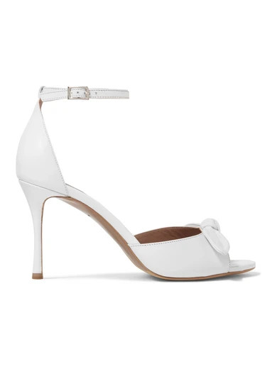 Tabitha Simmons - Mimi Bow-embellished Leather Sandals - White | NET-A-PORTER (US)