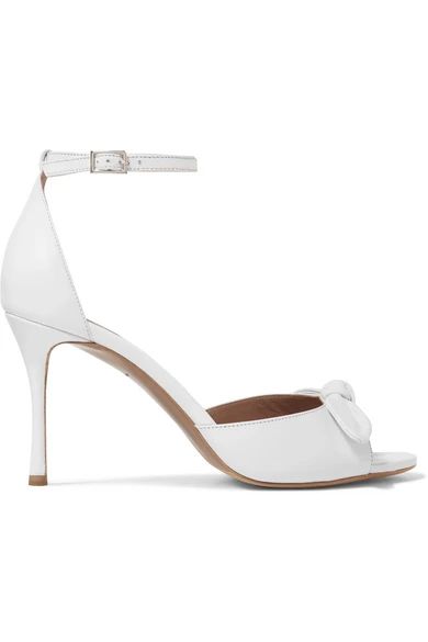 Tabitha Simmons - Mimi Bow-embellished Leather Sandals - White | NET-A-PORTER (US)