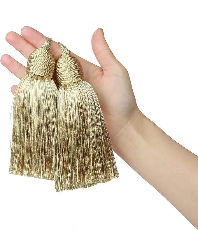 Fenghuangwu 2pcs Tassel Charms Polyester Key Tassels with Loop,DIY Handmade Craft Accessories of ... | Amazon (US)