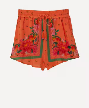 Orange Fruit Garden Scarf Shorts | Liberty London (US)