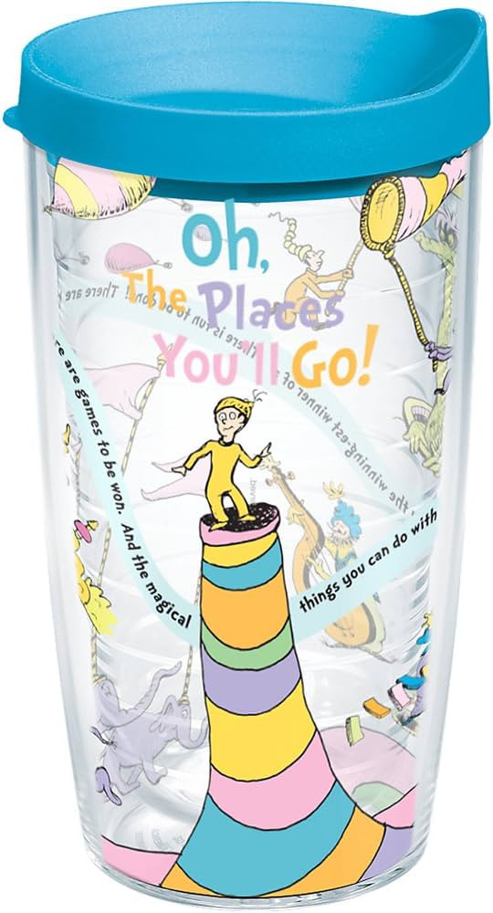 Tervis Dr. Seuss Oh the Places You'll Go Made in USA Double Walled Insulated Tumbler Travel Cup K... | Amazon (US)