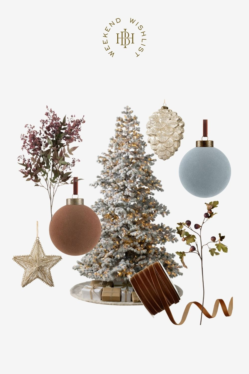 Tree styling round up with some pops of color and mix of textures. 

 #LTKHoliday #LTKSeasonal #LTKHome