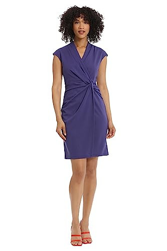 Maggy London Women's Dresses Wrap Look Twist Detail Cap Sleeve Dress Career Office Workwear Event Guest of | Amazon (US)