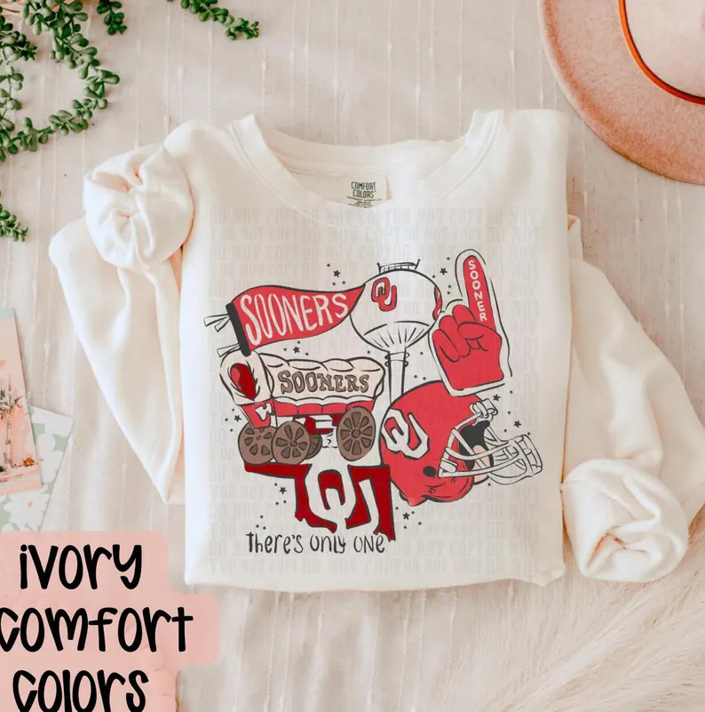 College Shirt Oklahoma Football Tee OU Football Gift For Student Football Mom Tee Oklahoma | Etsy (Global)