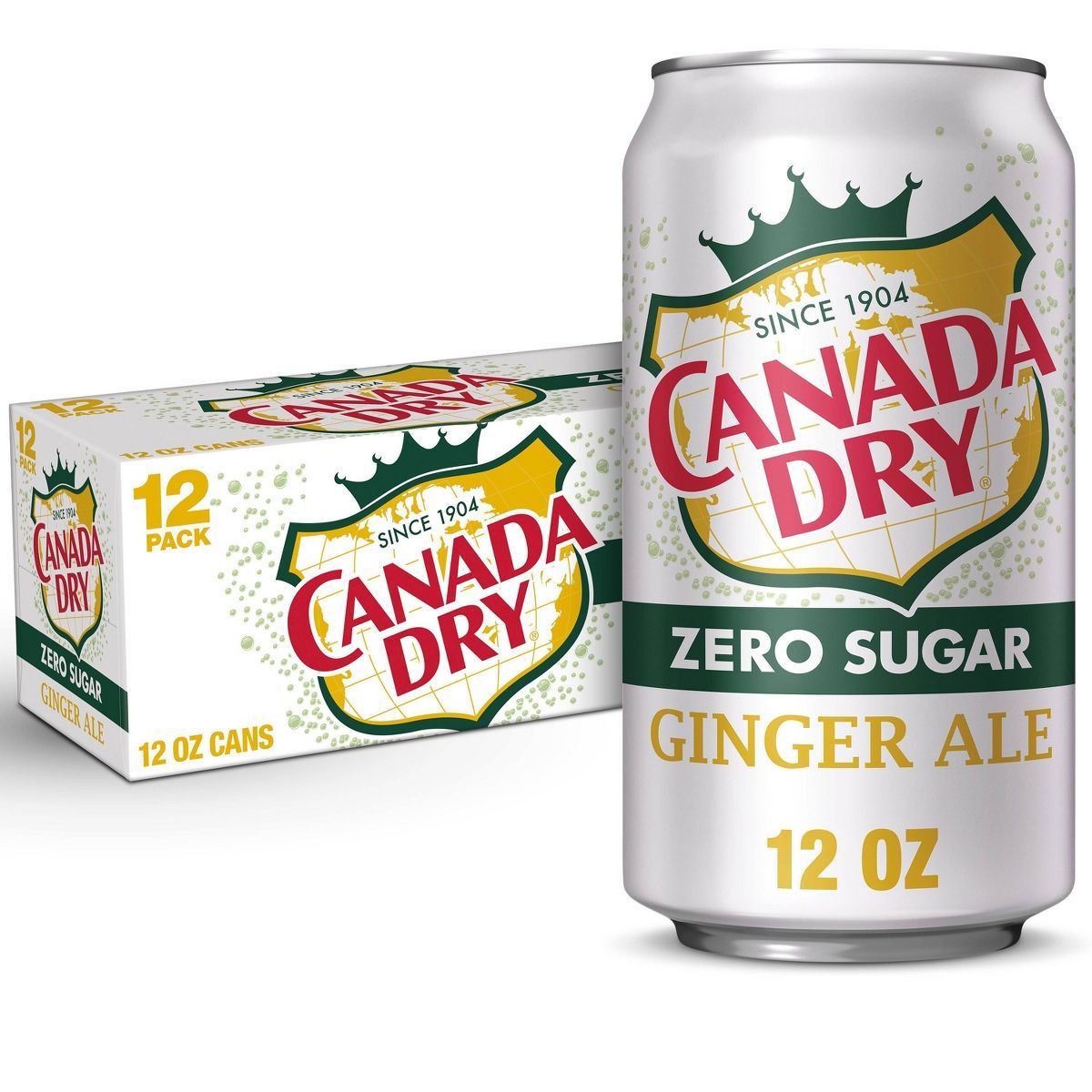 Canada Dry Zero Sugar Ginger Ale Soda - 12pk/12 fl oz Cans | Target