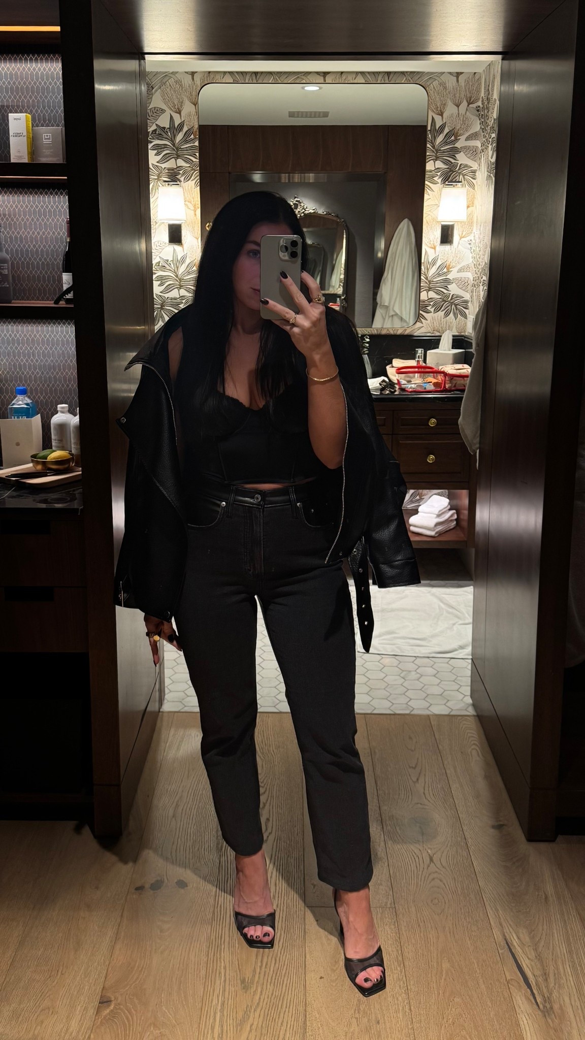 All black outfit, jeans and heels outfit ideas, leather jacket outfit ideas, winter outfit inspiration, Arizona winter outfit idea, Abercrombie jeans, all black winter outfits, leather jacket outfit ideas

#LTKFindsUnder100 #LTKootd #LTKSaleAlert