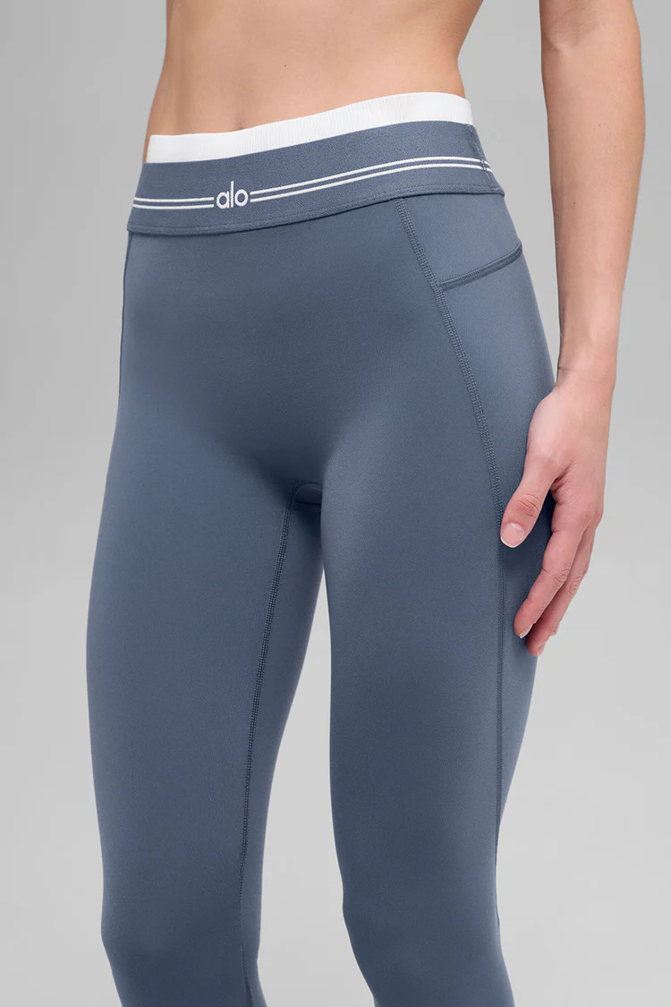 Airbrush High-Waist 7/8 Better Together Legging - Bluestone/White | Alo Yoga (US)