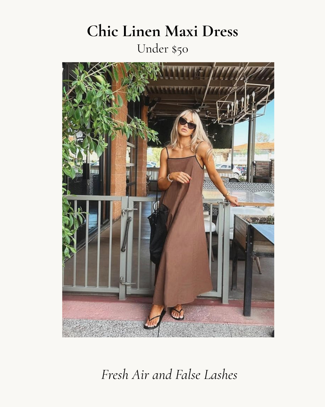 ☀️ Your summer uniform has arrived — and it's under $50. 🤎 This mocha linen maxi slip dress is giving everything — effortless, elevated, and so easy to style. Great for most all body shapes and comes in 15 colors. Size up 1 for larger bust.
#LinenDress #MaxiDress #SlipDress #Under50 #AffordableFashion #SummerOutfit #BrunchOutfit #NeutralAesthetic #OOTDInspo #LTKunder50 #LTKstyletip #LTKfindsunder50 #WhatIWore #CasualChic #SummerStyle2026 #NeutralFashion #LinenStyle #MaxiDressStyle #AffordableStyle #WardrobeEssentials 

 #LTKMothersDay #LTKOver40 #LTKWedding