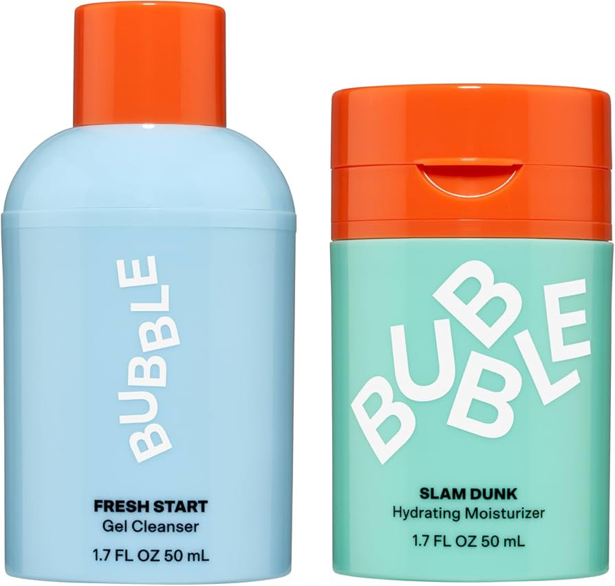 Bubble Skincare Slam Dunk Face Moisturizer for Dry Skin (50ml) + Fresh Start Exfoliating Gel Clea... | Amazon (US)