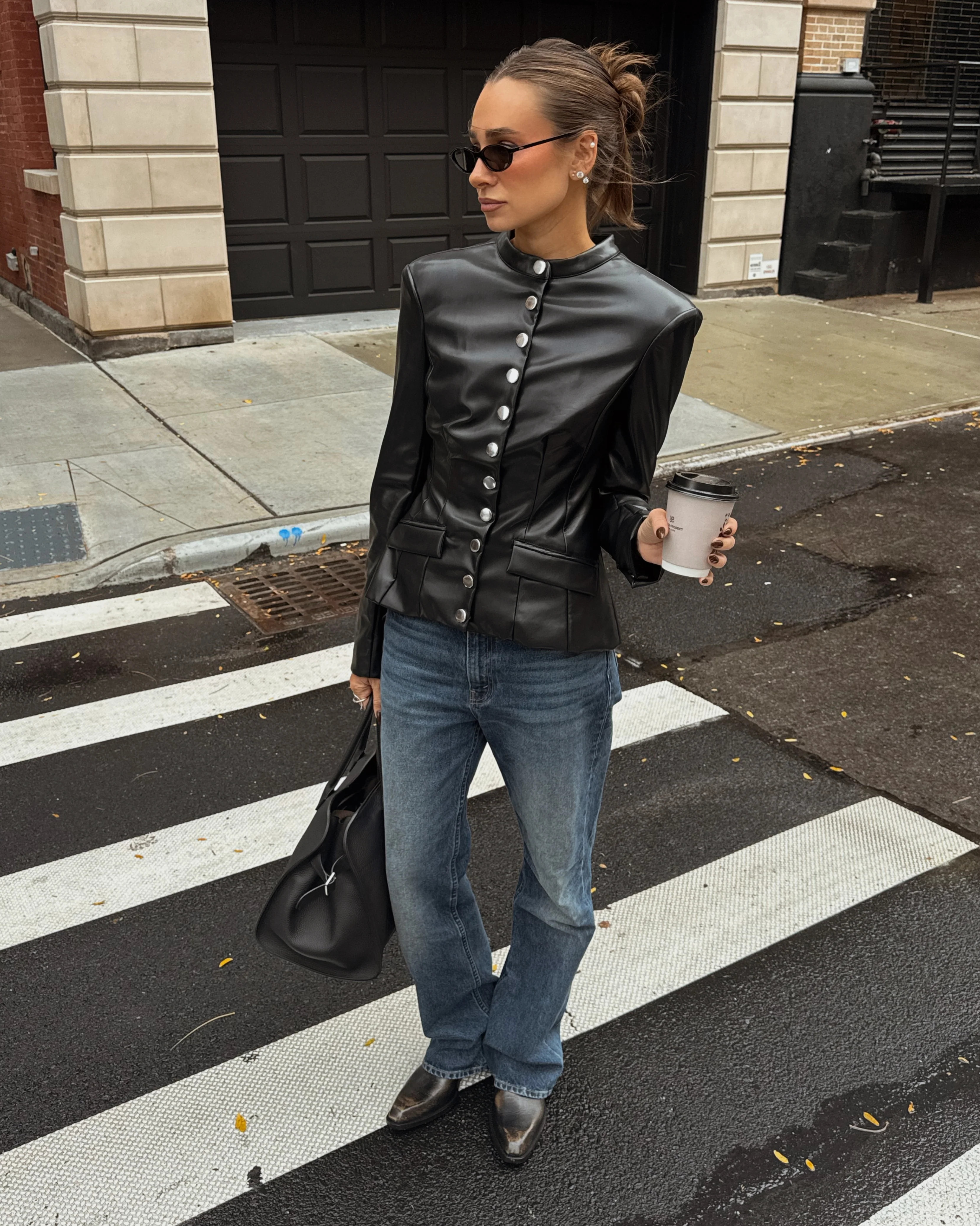 Vegan Leather Military Jacket | We Wore What