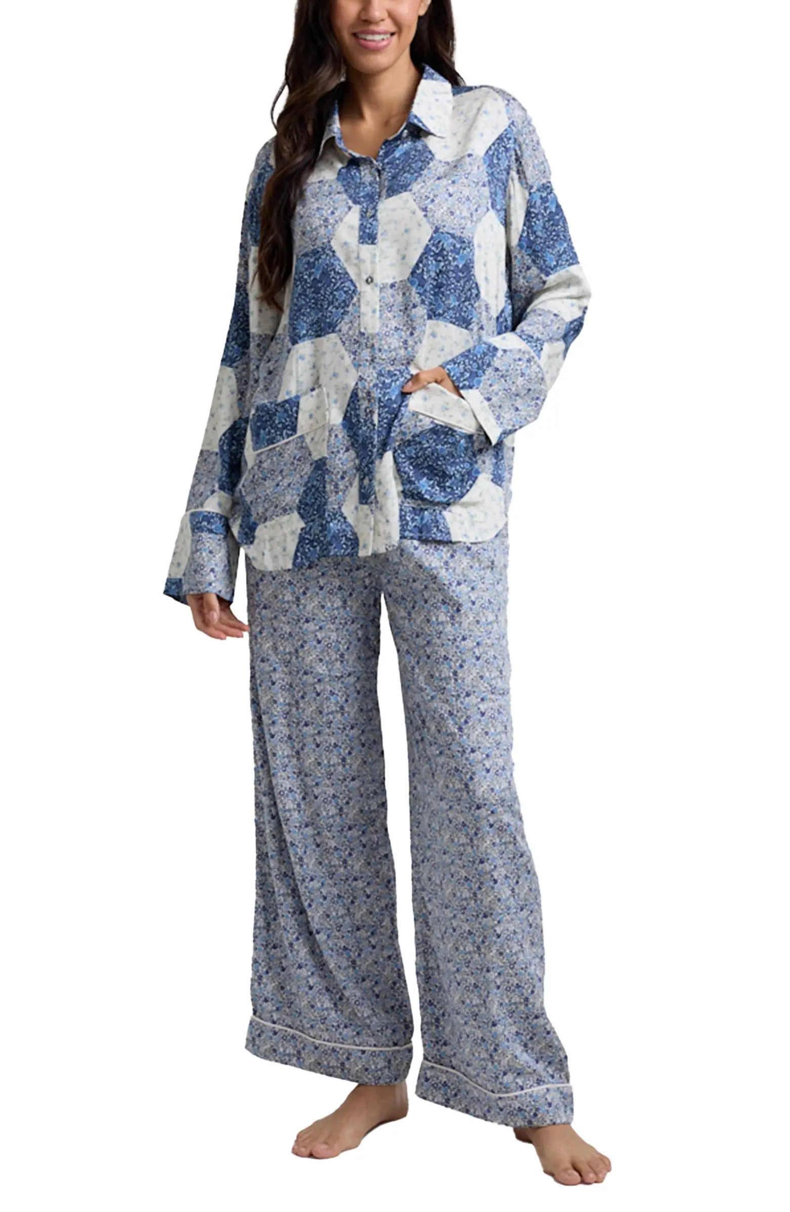 Evie Long Sleeve Print Pajama Set | Nordstrom