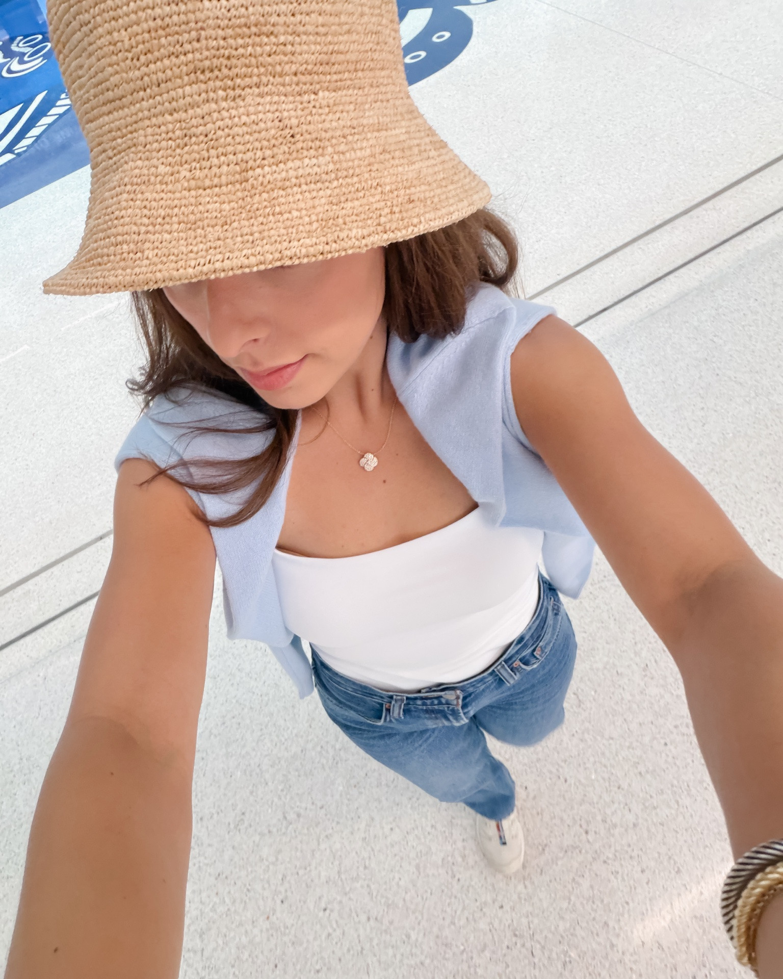 Airport outfit ✈️ Wearing my bucket hat so it doesn’t get crushed in my luggage 🙃

#LTKootd #LTKdayinmylife #LTKTravel
