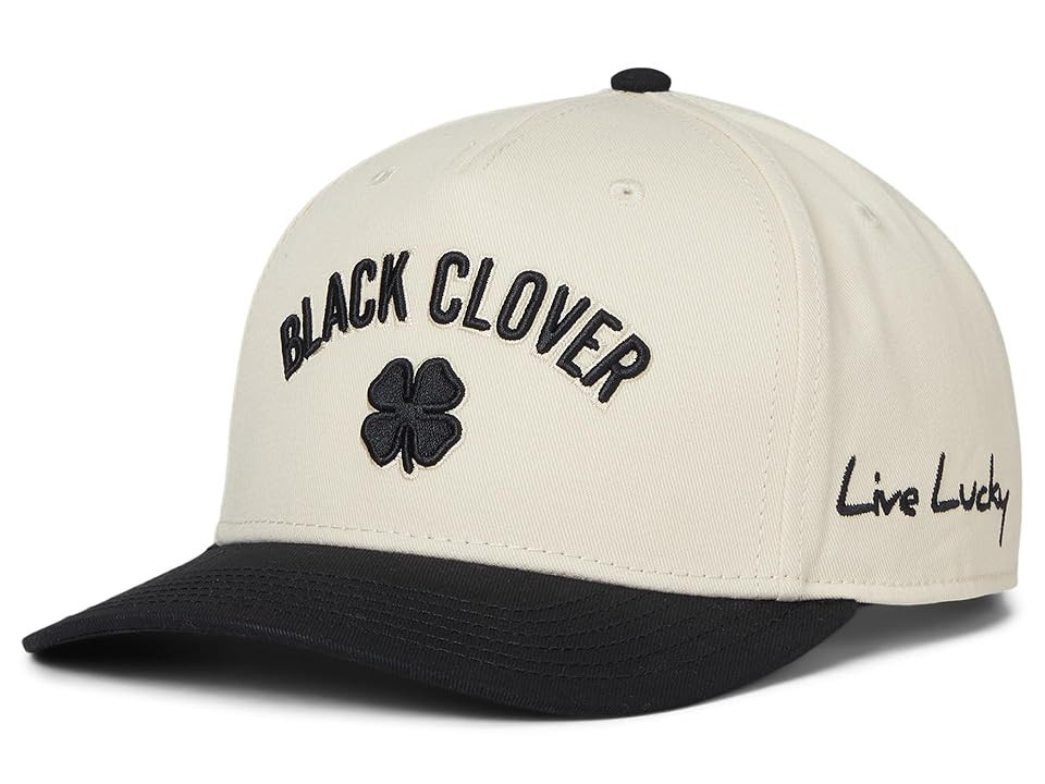 Black Clover Timeless 1 Adjustable Hat Baseball Caps Creme/Black Hat/3d Embroidery, Cotton/Nylon/Spandex | Zappos