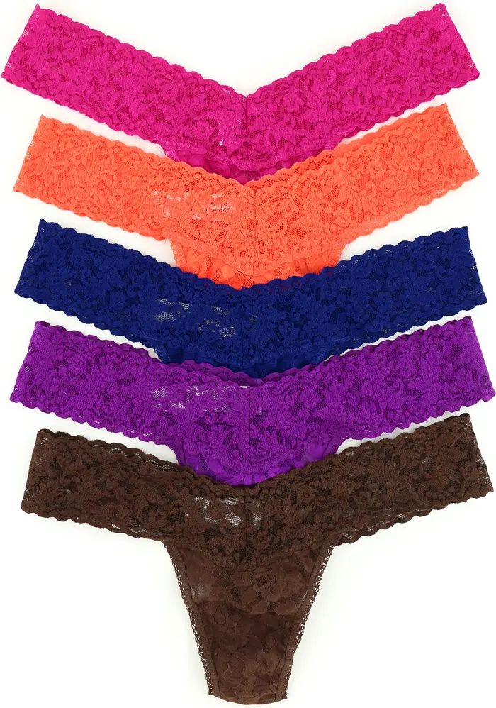 Hanky Panky 5-Pack Low Rise Lace Thongs | Nordstrom | Nordstrom