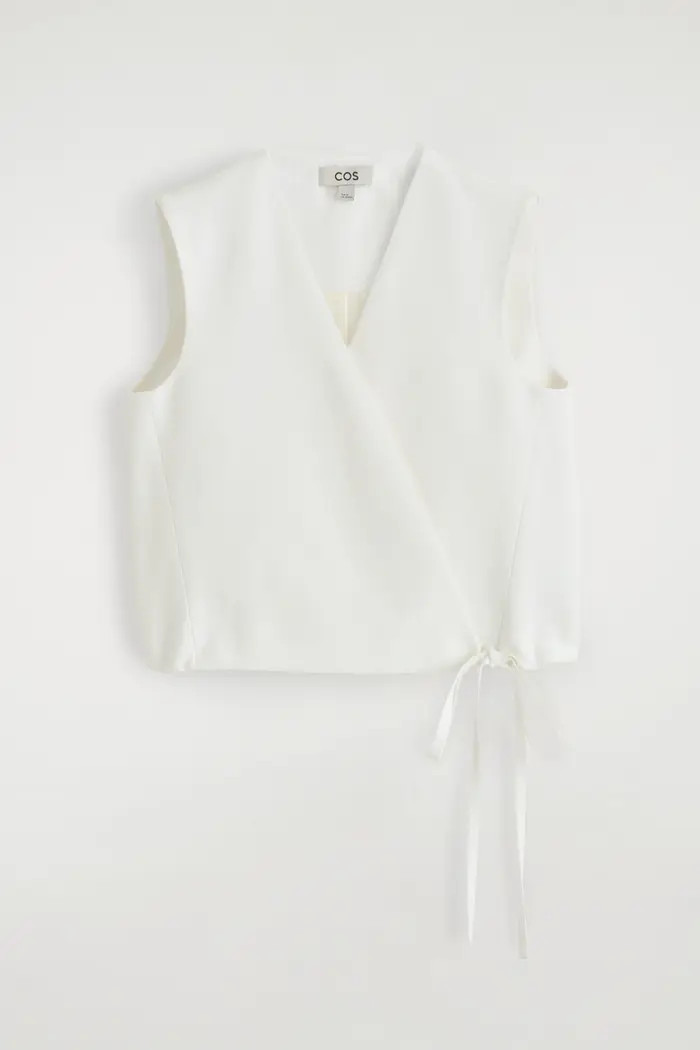 COS Tie-Detail Linen-Blend Wrap Vest | Nordstrom | Nordstrom