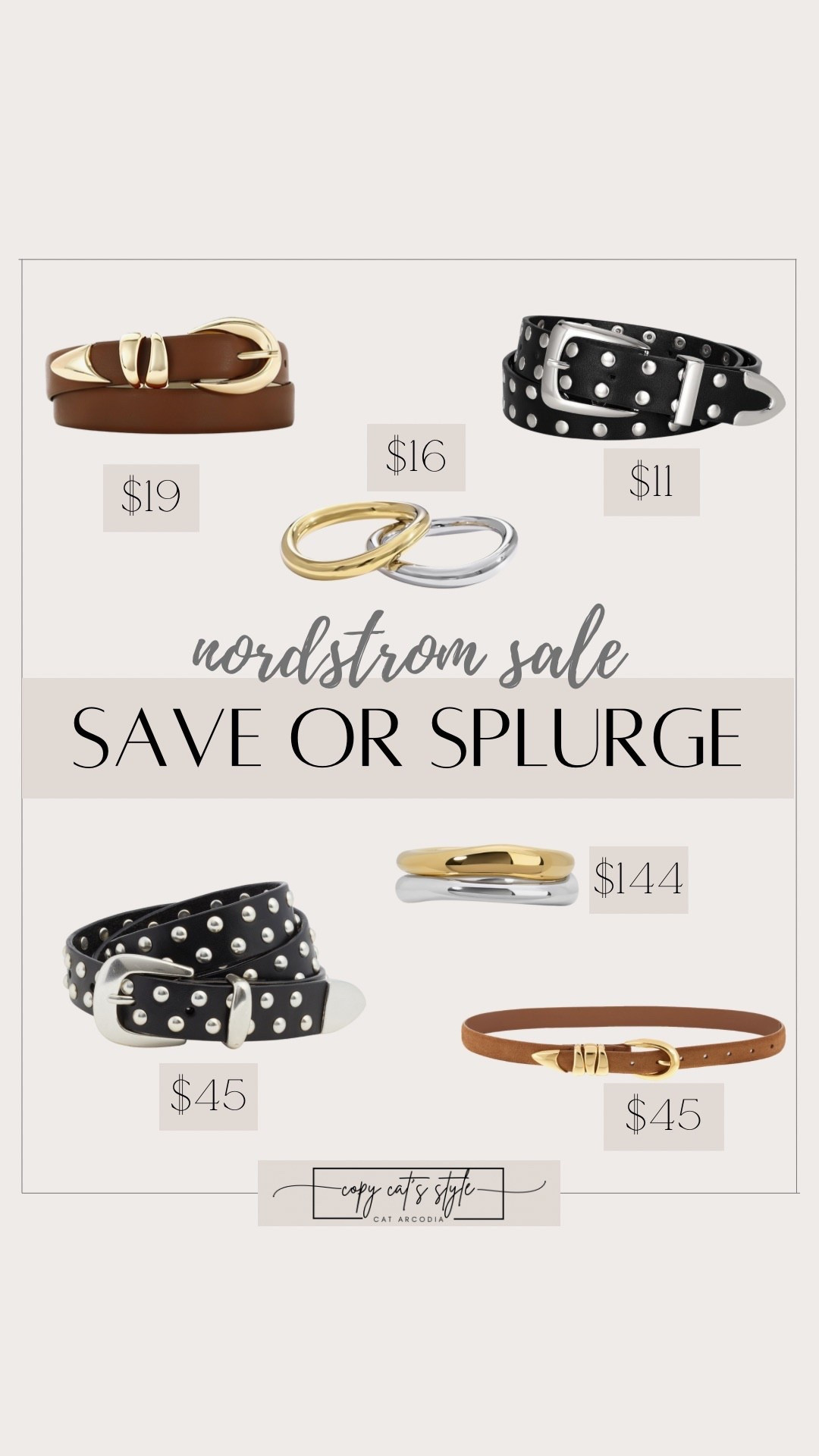 Nordstrom looks for less. Save or splurge on Nordstrom trending belts and accessories. 

#LTKSaleAlert #LTKFindsUnder50 #LTKStyleTip