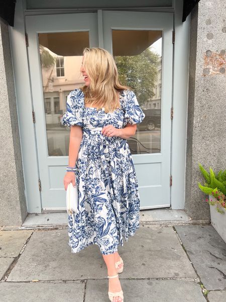 LTK FALL SALE FAVORITE! This blue and white dress is perfect for fall parties and date night! You could even wear it for a wedding guest dress! 

#LTKfindsunder100 #LTKSale #LTKsalealert