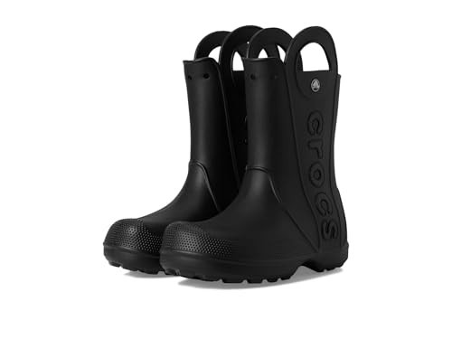 Crocs Womens Handle It Rain Boots Black 5 M | Amazon (US)