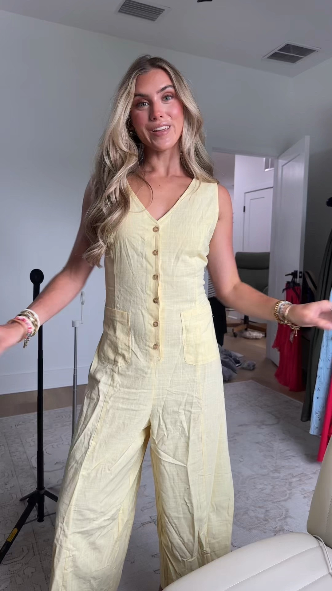 Amazon size XS Yeokou Women Button Down Jumpsuits Cotton Linen Sleeveless Casual Wide Legs Rompers Loose Overall with Pockets

#LTKootd #LTKSaleAlert #LTKSeasonal