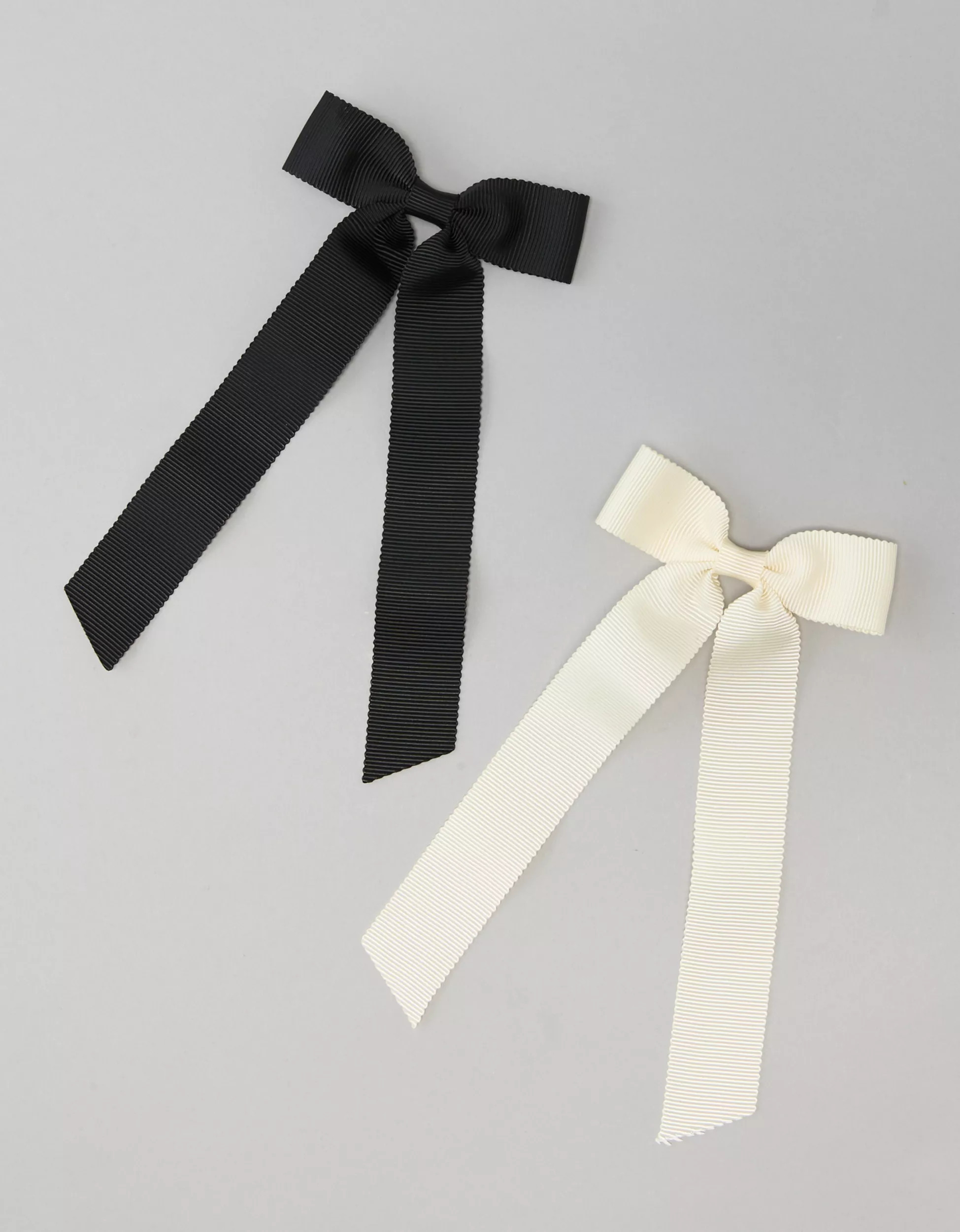 AE Black & Cream Hair Bow 2-Pack | American Eagle Outfitters (US & CA)